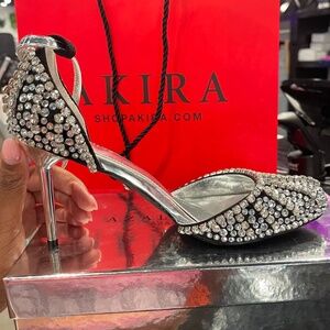 Akira Diamond studded closed to heel